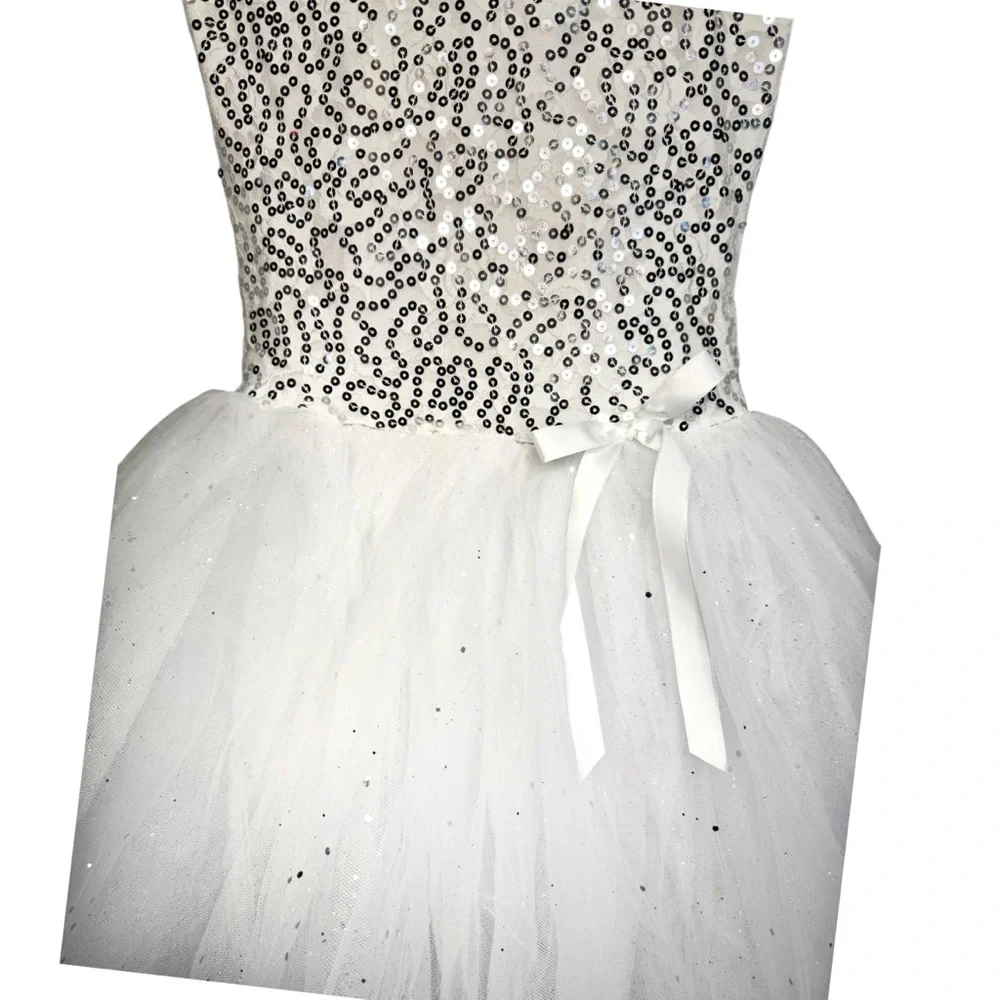 Revolution Dancewear | Silver Bells Sparkling White Lace Ballet Tutu Costume, LC
